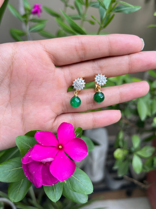 MISHA GREEN BALI EARRINGS